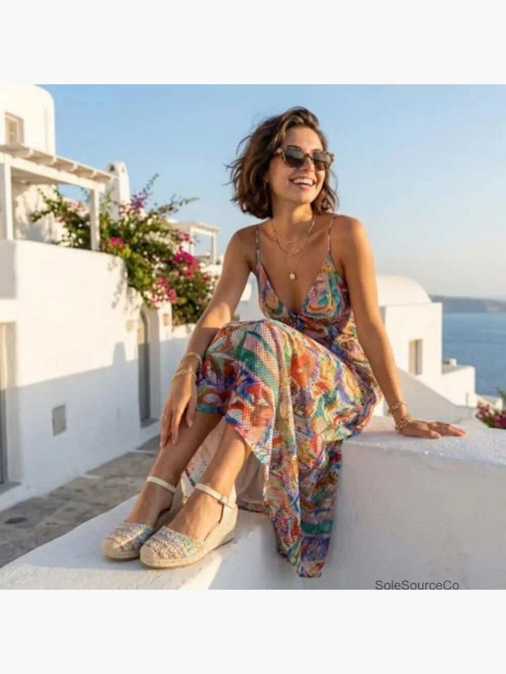 Woven Espadrille Wedge Sandals, Adjustable Ankle Strap, Cushioned Footbed,